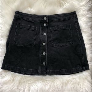 Madewell stretch denim A-line skirt
